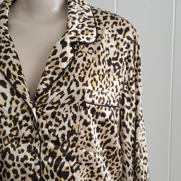 INC International Concepts Intimates Cheetah 🐆 Pajama Night ware - Picture 5 of 14